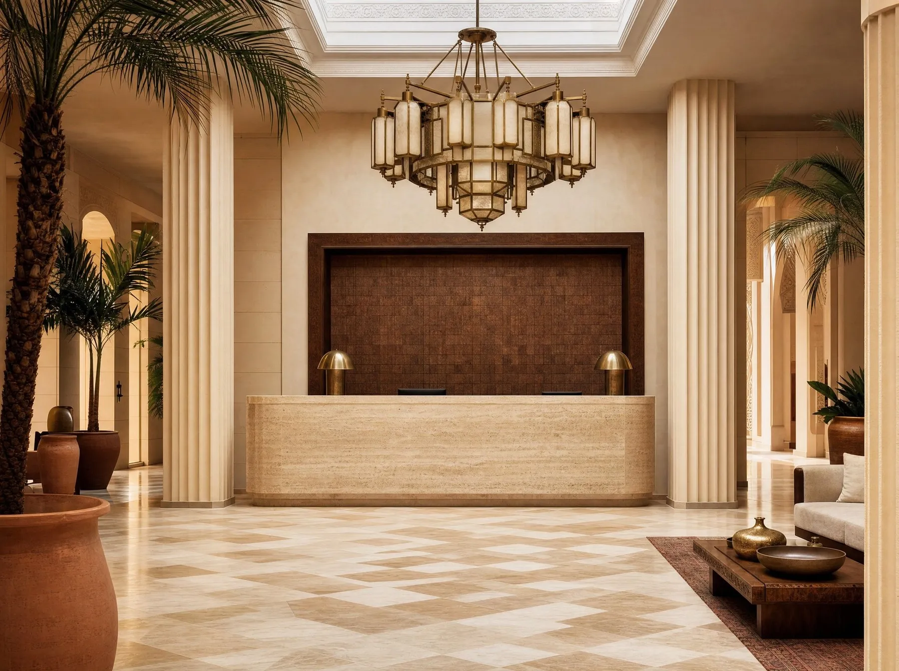 Lobby de palace, visualisation de typologie