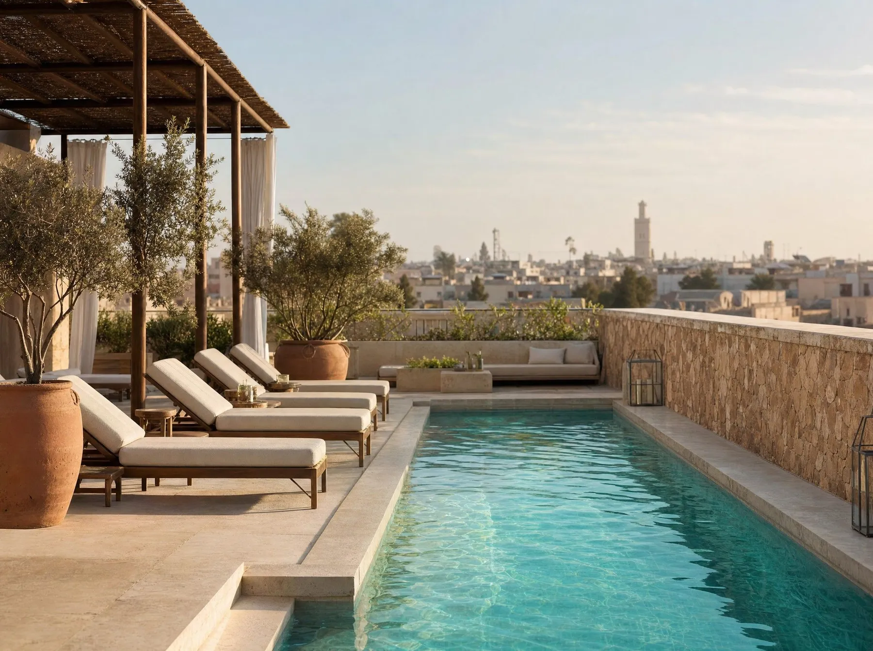 Piscine sur le toit, visualisation